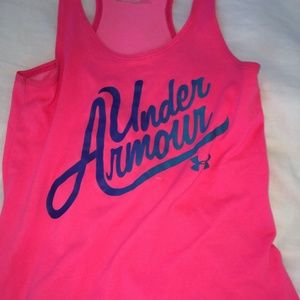 Under armour hot pink tank top